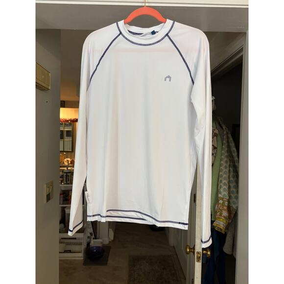 Cabana Life White Long Sleeve Swim Sun Shirt S Beachy Boating Sailing Unisex - Picture 11 of 11